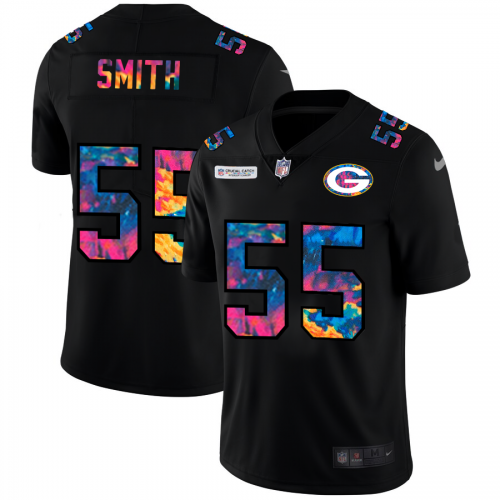 Green Bay Green Bay Packers #55 Za'Darius Smith Men's Multi-Color Black 2020 Crucial Catch Vapor Untouchable Limited Jersey Men's