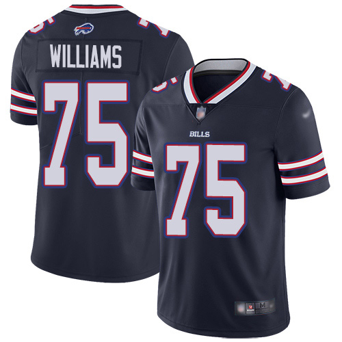Buffalo Bills #75 Daryl Williams Navy Men's Stitched Limited Inverted Legend Jersey Men's