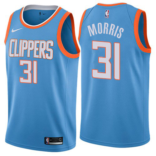 Los Angeles Clippers #31 Marcus Morris Blue Youth Swingman City Edition Jersey Youth