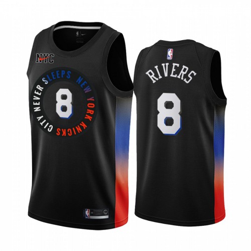 New York Knicks #8 Austin Rivers Black Youth Swingman 2020-21 City Edition Jersey Youth