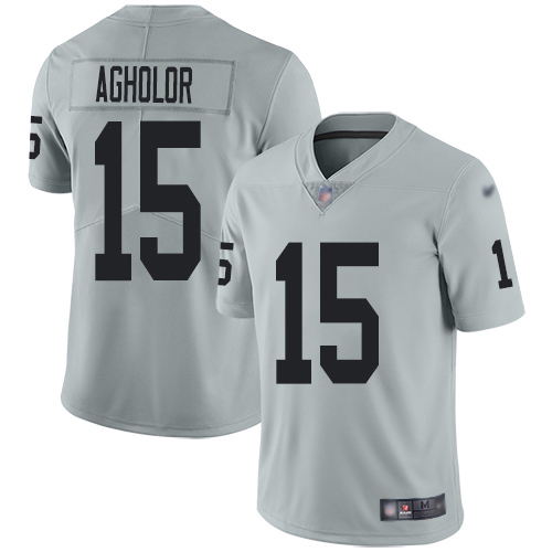 Las Vegas Raiders #15 Nelson Agholor Silver Youth Stitched Limited Inverted Legend Jersey Youth