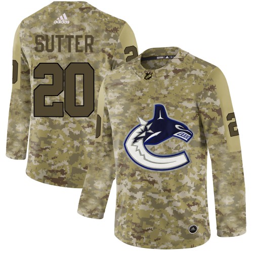 Adidas Vancouver Canucks #20 Brandon Sutter Camo Authentic Stitched Jersey Men's