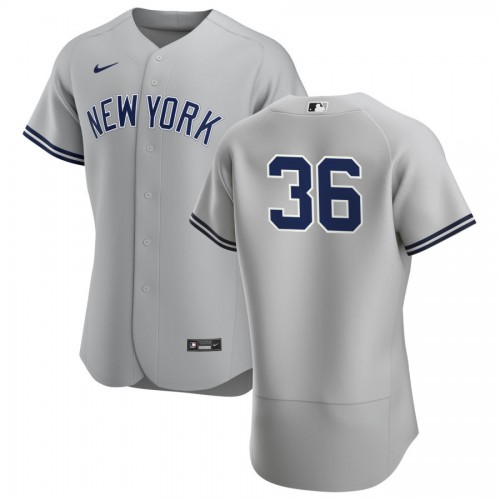 New York New York Yankees #36 Mike Ford Men's Gray Road 2020 Authentic Player Jersey Men's