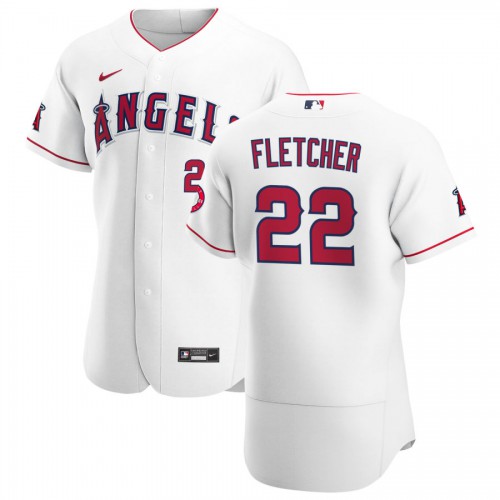Los Angeles Los Angeles Angels #22 David Fletcher Men's White Home 2020 Authentic Player Jersey Men's