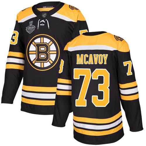 Adidas Boston Bruins #73 Charlie McAvoy Black Home Authentic Stanley Cup Final Bound Youth Stitched Jersey Youth
