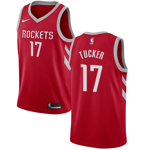 Houston Rockets #17 PJ Tucker Red Swingman Icon Edition Jersey Mens