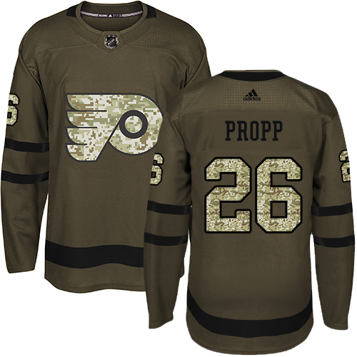 Adidas Philadelphia Flyers #26 Brian Propp Green Salute to Service Stitched Jersey Men's
