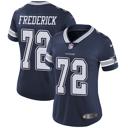 Dallas Cowboys #72 Travis Frederick Navy Blue Team Color Women's Stitched Vapor Untouchable Limited Jersey Womens