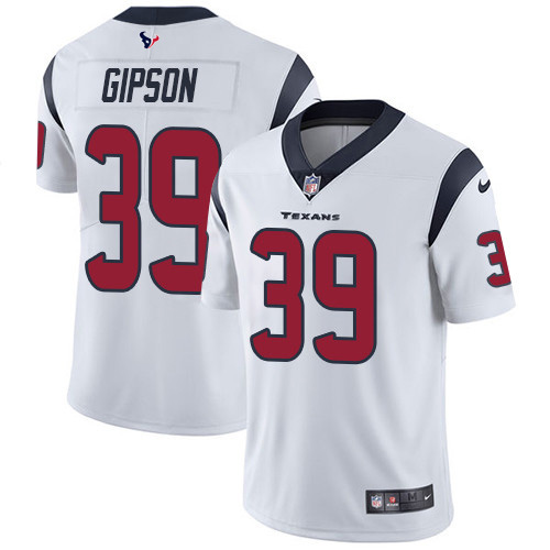 Houston Texans #39 Tashaun Gipson White Men's Stitched Vapor Untouchable Limited Jersey Men's