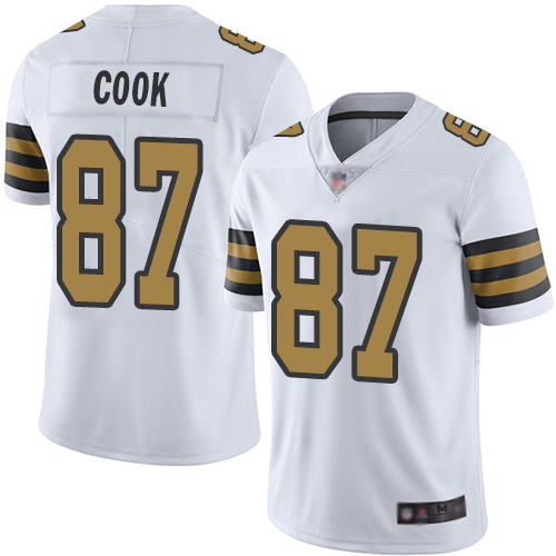 New Orleans Saints #87 Jared Cook White Men's Stitched Limited Rush Jersey Men's