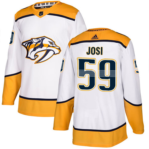 Adidas Nashville Predators #59 Roman Josi White Road Authentic Stitched Youth Jersey Youth