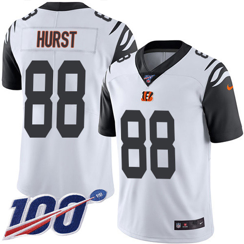 Bengals #88 Hayden Hurst White Youth Stitched Limited Rush 100th Season Jersey
