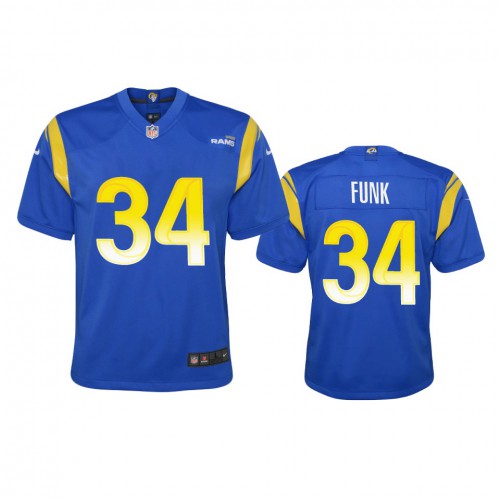 Los Angeles Los Angeles Rams #34 Jake Funk Youth Game Jersey - Royal Youth