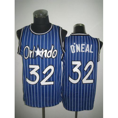 Orlando Magic #32 Shaquille ONeal Blue Throwback Stitched Jersey Mens