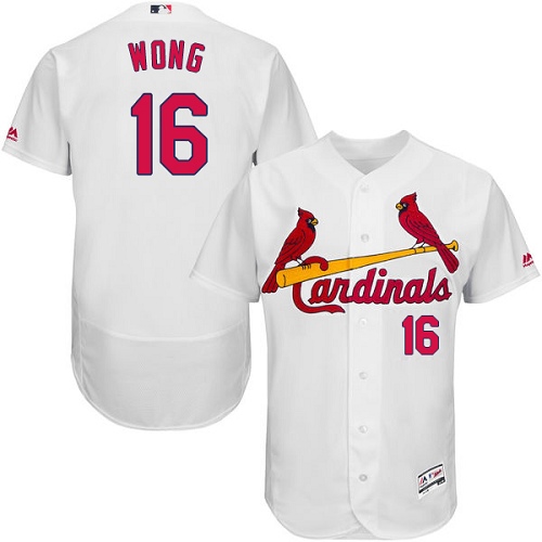 St.Louis Cardinals #16 Kolten Wong White Flexbase Authentic Collection Stitched Jersey Men's