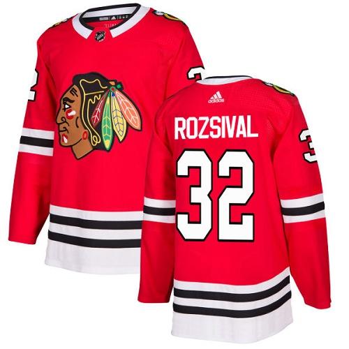 Adidas Chicago Blackhawks #32 Michal Rozsival Red Home Authentic Stitched Jersey Men's