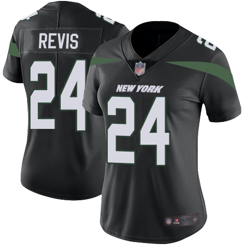Jets #24 Darrelle Revis Black Alternate Women's Stitched Vapor Untouchable Limited Jersey
