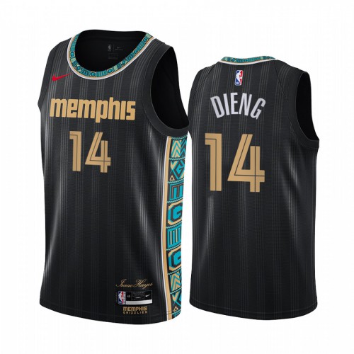 Memphis Grizzlies #14 Gorgui Dieng Black Swingman 2020-21 City Edition Jersey Mens