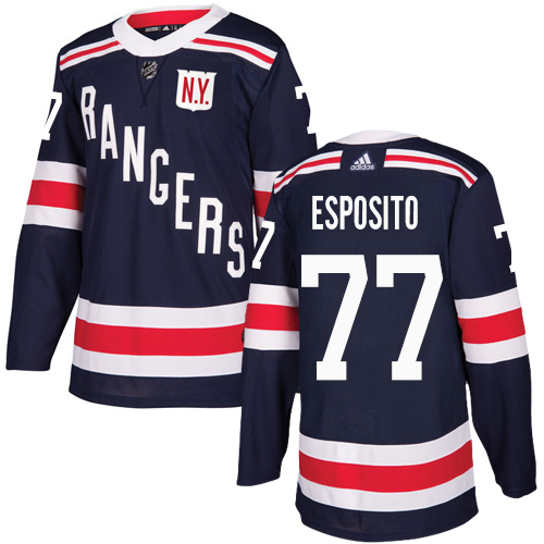 Adidas New York Rangers #77 Phil Esposito Navy Blue Authentic 2018 Winter Classic Stitched Jersey Men's