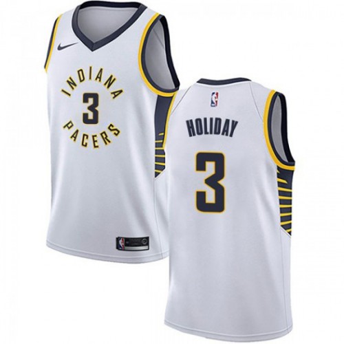 Indiana Pacers #3 Aaron Holiday White Youth Swingman Association Edition Jersey Youth