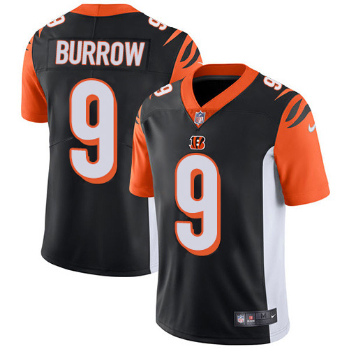 Bengals #9 Joe Burrow Black Team Color Men's Stitched Vapor Untouchable Limited Jersey
