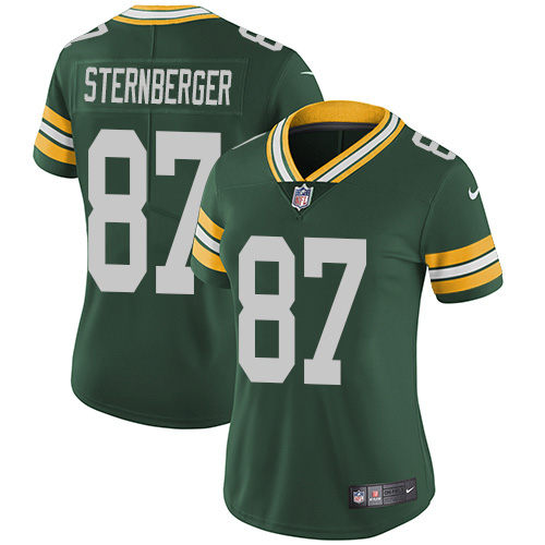 Green Bay Packers #87 Jace Sternberger Green Team Color Women's Stitched Vapor Untouchable Limited Jersey Womens
