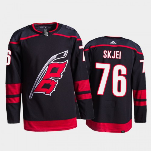 Adidas Carolina Hurricanes #76 Brady Skjei Men's 2021-22 Alternate Authentic Jersey - Black Men's