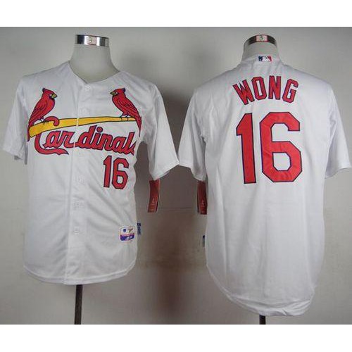 St.Louis Cardinals #16 Kolten Wong White Cool Base Stitched Jersey Men's