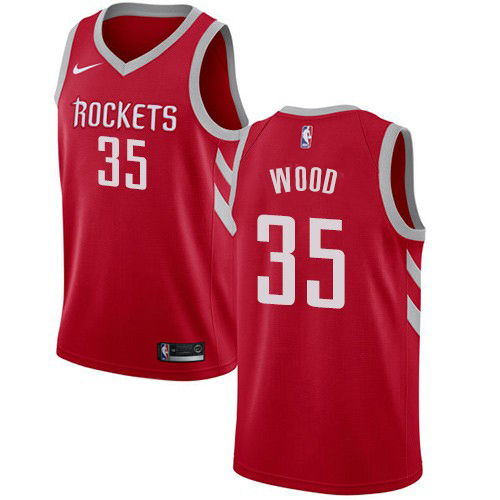 Houston Rockets #35 Christian Wood Red Womens Swingman Icon Edition Jersey Womens