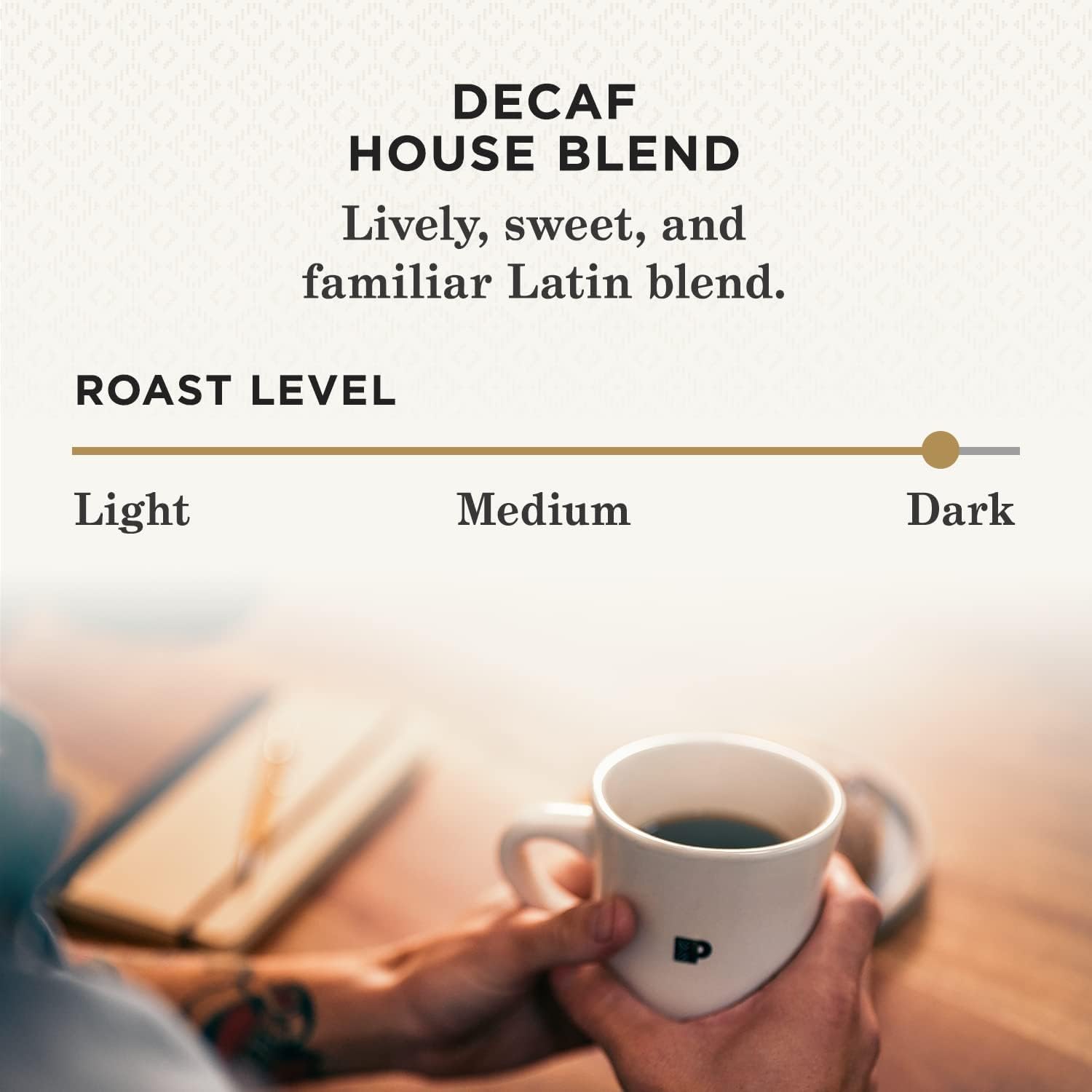 testPeet's Coffee, Dark Roast Decaffeinated Ground Coffee - Decaf House Blend 63 Ounces (Six Bags of 10.5 Ounce)