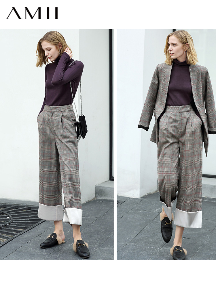 CCCCC 商品 AMII Minimalism Autumn Winter Women's Sweater Causal Solid Basic Turtleneck Sweaters For Women Women's sweater Tops 12020216