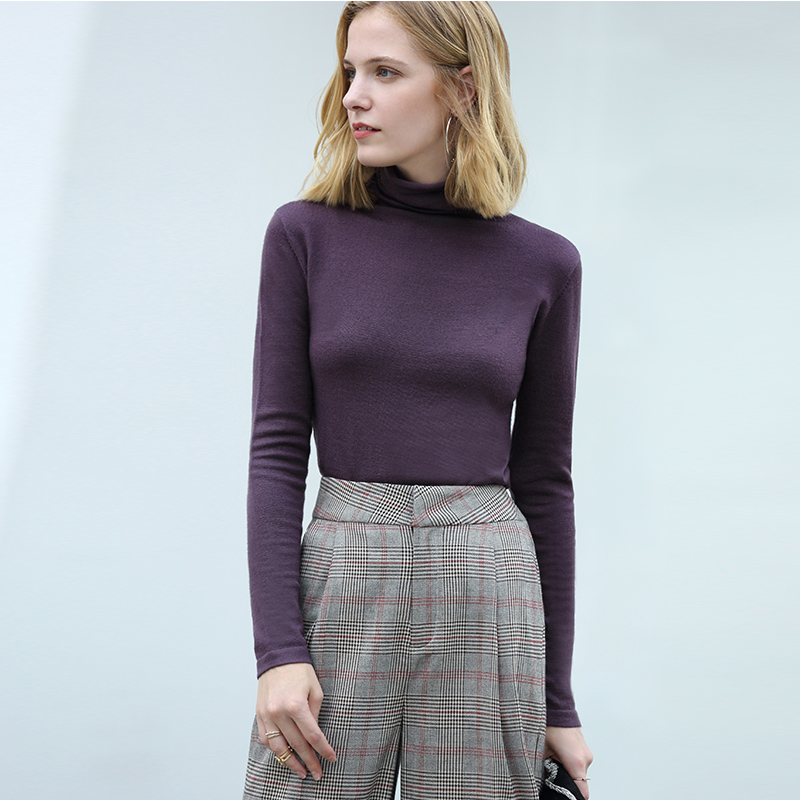 CCCCC 商品 AMII Minimalism Autumn Winter Women's Sweater Causal Solid Basic Turtleneck Sweaters For Women Women's sweater Tops 12020216