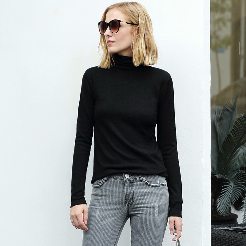 CCCCC 商品 AMII Minimalism Autumn Winter Women's Sweater Causal Solid Basic Turtleneck Sweaters For Women Women's sweater Tops 12020216