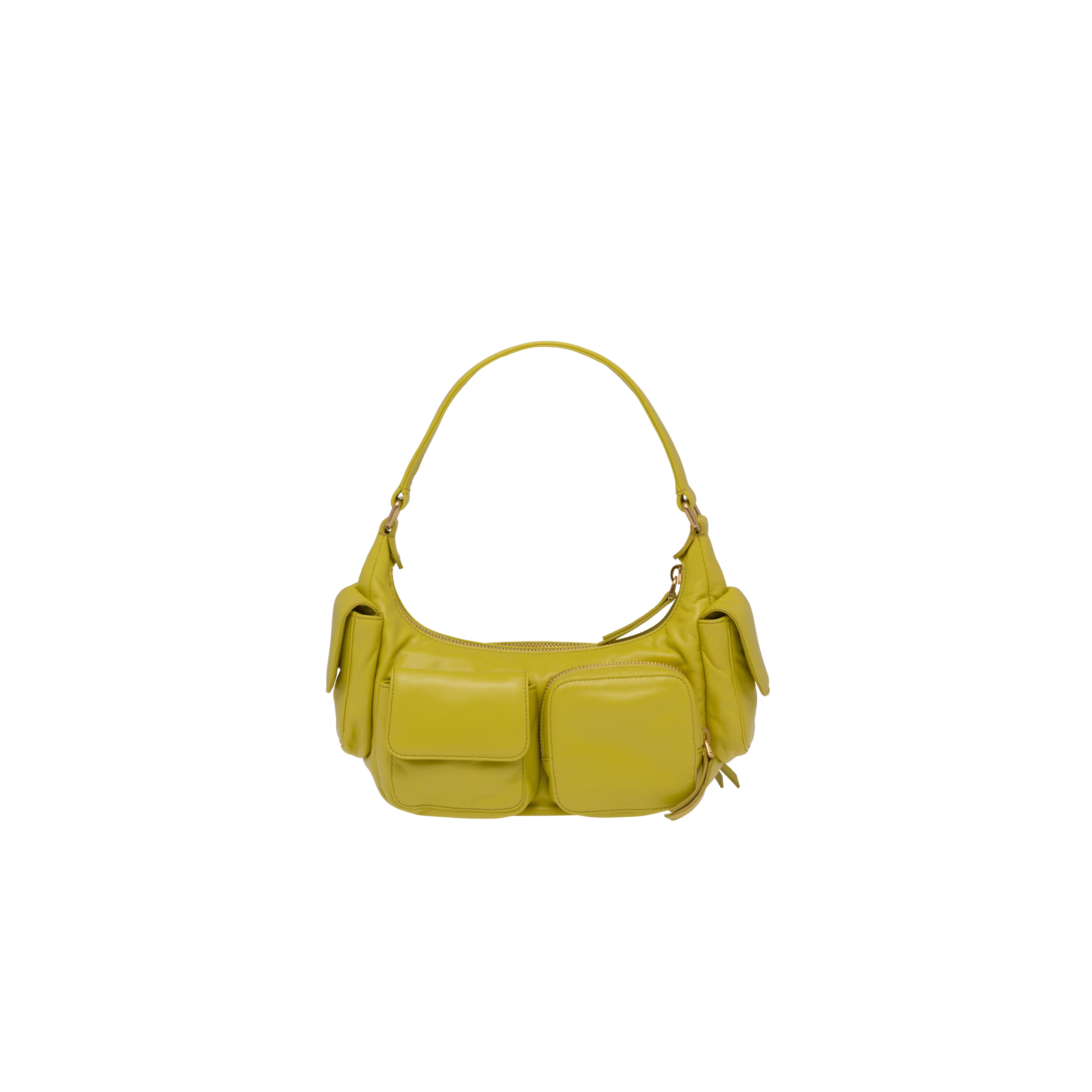 Citron Green Nappa leather Pocket bag