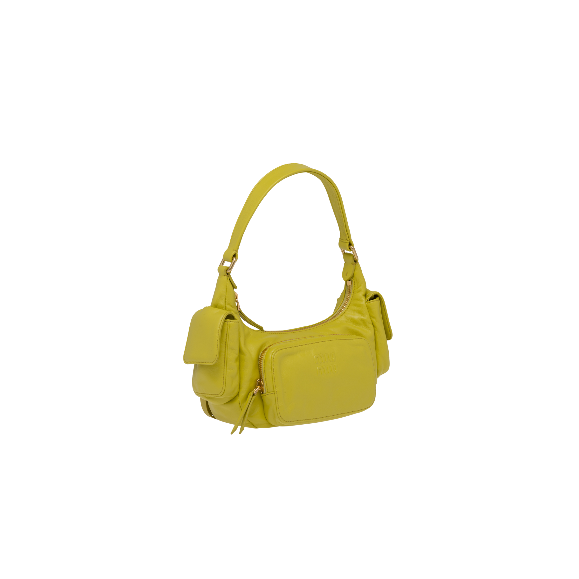 Citron Green Nappa leather Pocket bag