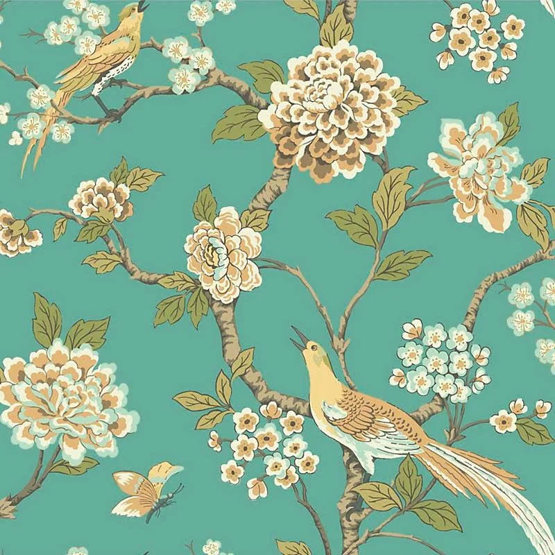 Chinoiserie Garden Wallpaper Cream/Gold - Ballard Designs
