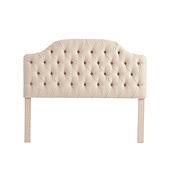 Camden Tufted Headboard - Stocked Linen Natural King - Ballard Designs