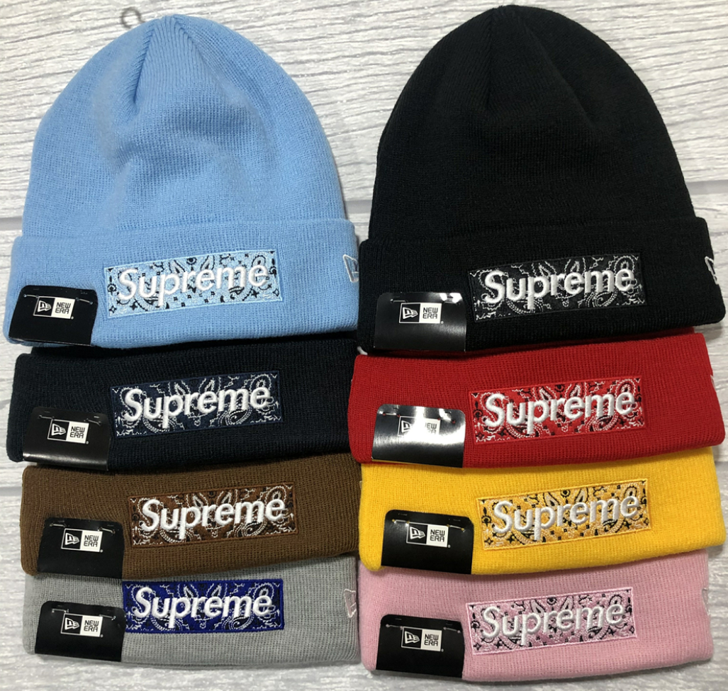 Supxxx Bandana Box Logo Beanie (DEFAULT THE BLACK BEANIE)