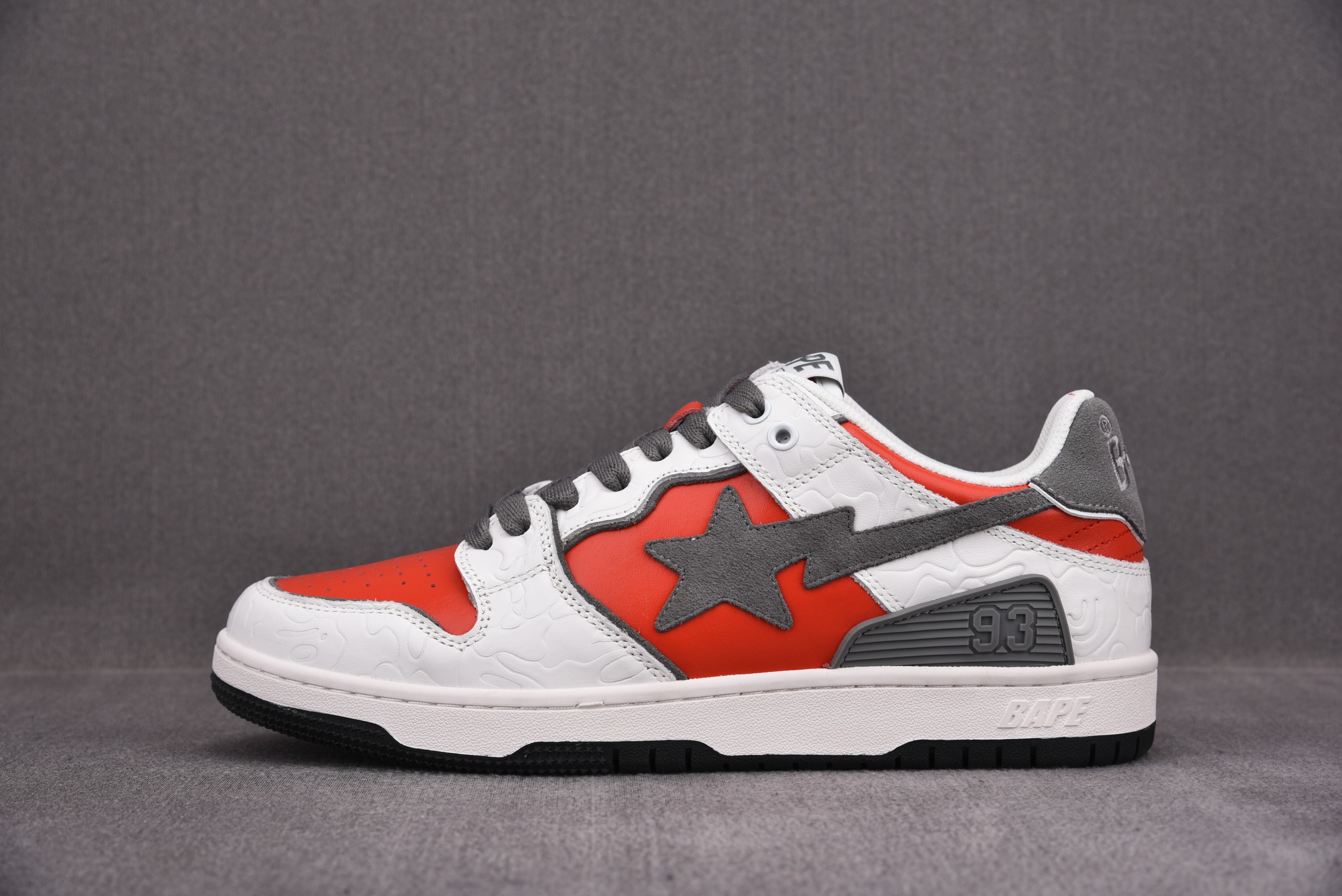 A Bathing Ape Bape SK8 Sta White Red