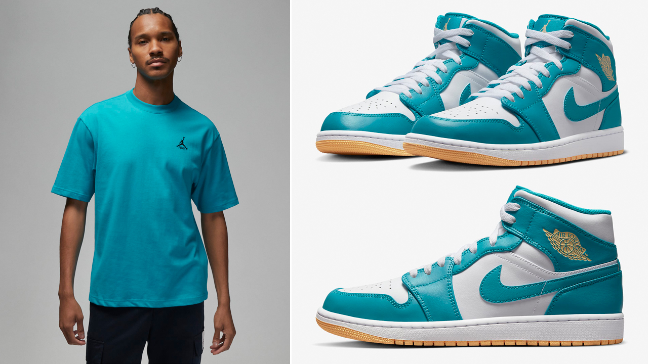 Jordan 1 Mid Aquatone