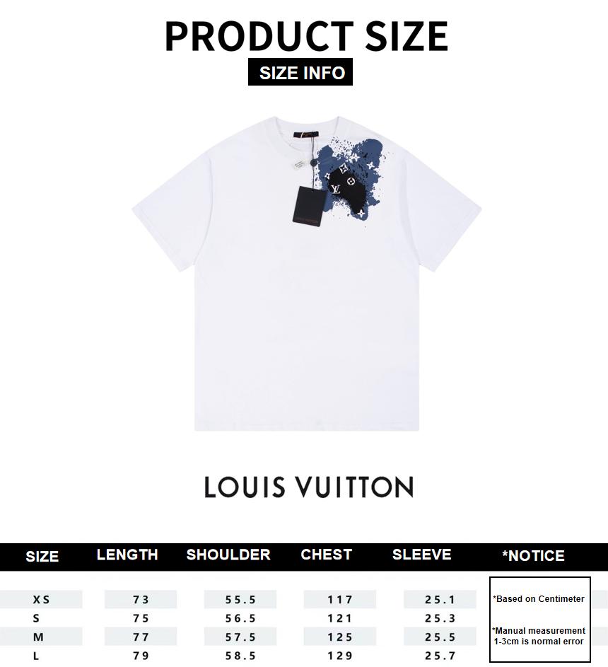 Louis Vuitton 23ss Front and Back Graphic Print Short Sleeve T-Shirt White 6.14