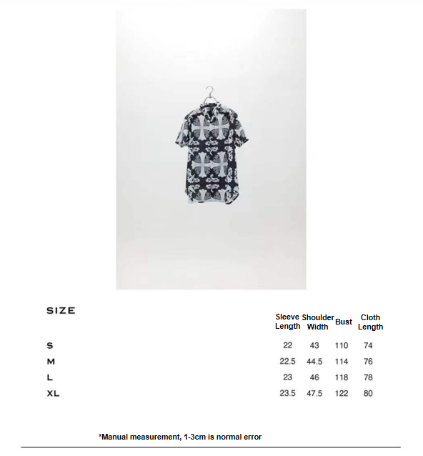 Chrome Hearts Cross Flower Short Sleeve Shirt 5.16