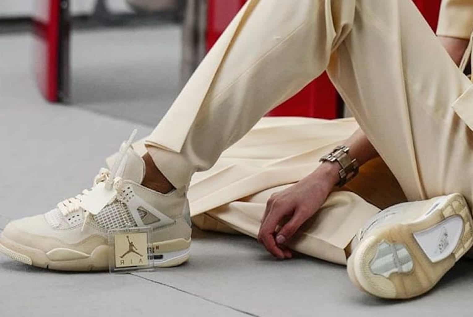 【Clearance】 Jordan 4 Off-White Sail (WOMEN SIZE!!)（WMNS9）