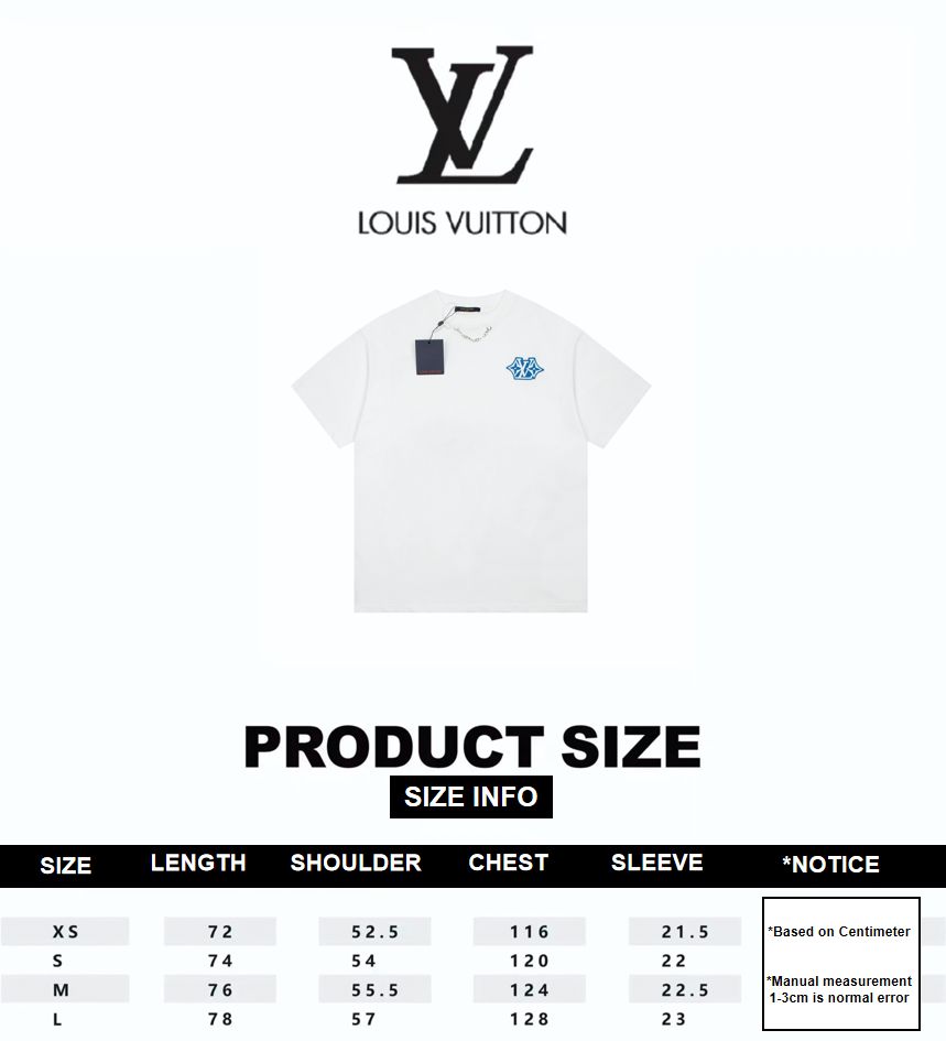 Louis Vuitton 23ss Resort Summer Limited Collection Chain Embroidery Short Sleeve T-Shirt White 6.14