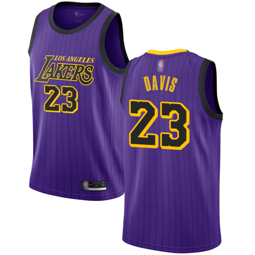 Los Angeles Lakers #23 Anthony Davis Purple Youth Swingman City Edition 2018/19 Jersey Youth