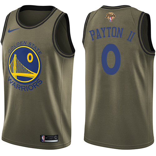 Golden State Warriors #0 Gary Payton II Green Salute to Service 2022 Finals Swingman Jersey Mens