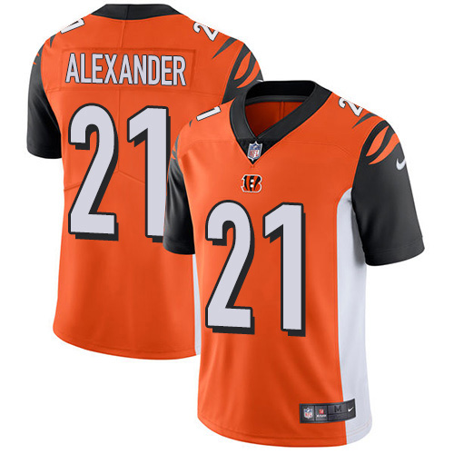 Cincinnati Bengals #21 Mackensie Alexander Orange Alternate Men's Stitched Vapor Untouchable Limited Jersey Men's