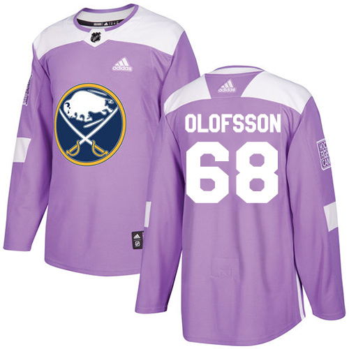 Adidas Buffalo Sabres #68 Victor Olofsson Purple Authentic Fights Cancer Stitched Youth Jersey Youth