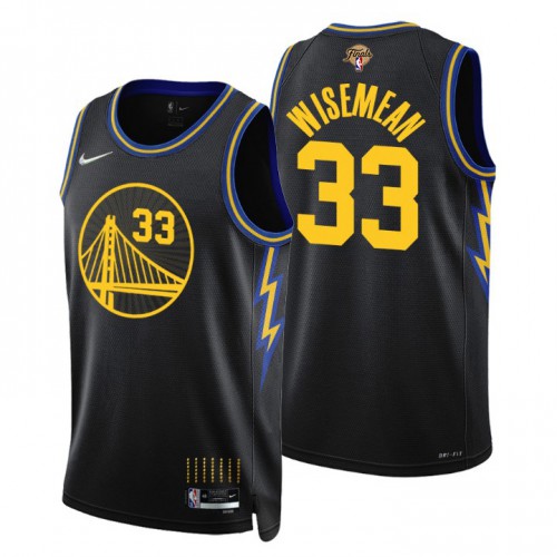 Golden State Golden State Warriors #33 James Wiseman Mens Black Swingman 2022 Finals City Edition Jersey Mens