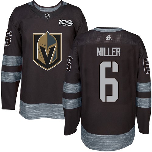 Adidas Golden Vegas Golden Knights #6 Colin Miller Black 1917-2017 100th Anniversary Stitched Jersey Men's